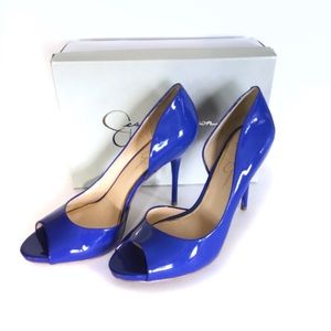 Jessica Simpson BIBI Blue Patent Pumps Heels 11 M